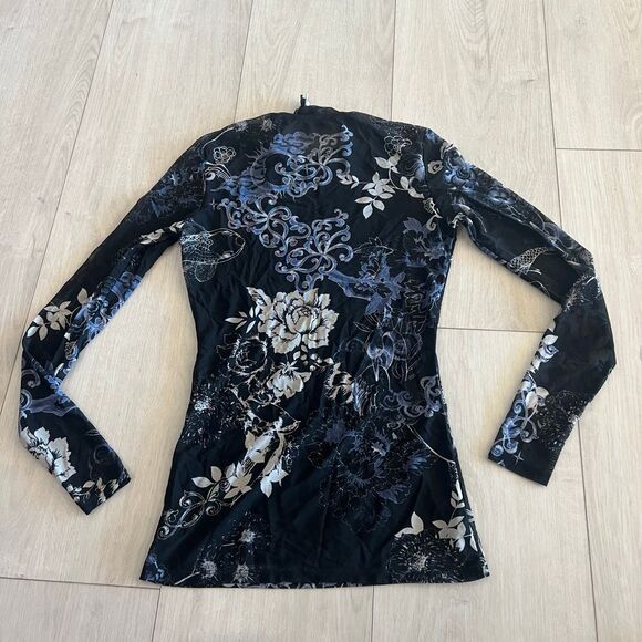 Johnny Was OLIVIA LONG SLEEVE MESH TOP size xs - Picture 5 of 9